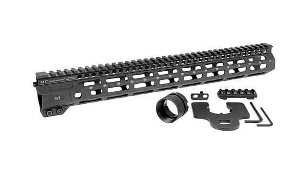 Midwest Industries AR-15 Free Float Handguard, 15 Inch Combat Rail, Black