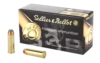 Sellier & Bellot, .44 Remington Magnum Ammo, 240 Grain, Soft Point, 50 Rounds