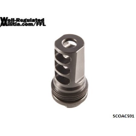 SilencerCo Hybrid ASR Muzzle Brake, 5/8x24, .30 Caliber, Black, AC591