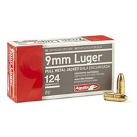 Aguila Ammunition, 9mm Luger, 124 Grain, FMJ, 50 Rounds